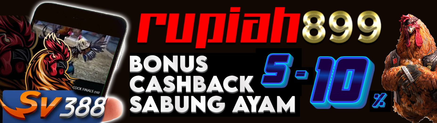 BONUS CASHBACK SABUNG AYAM 5%-10%