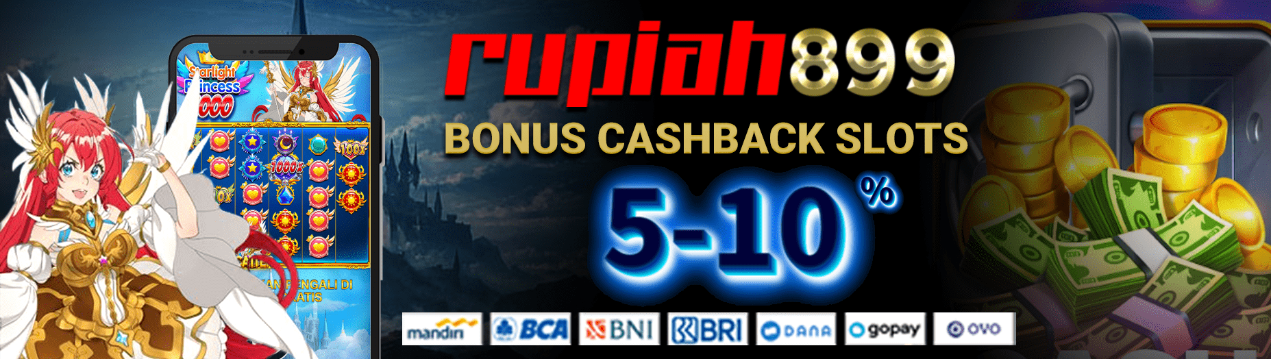 BONUS CASHBACK SLOTS 5 sd 10 %